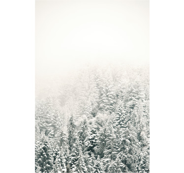 Estores de rolo de árvores pinheiros cobertos de neve - TenStickers