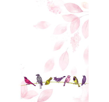 Store enrouleur animaux oiseaux sur une branche - TenStickers