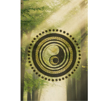 Store enrouleur motif zen cercle yin yang - TenStickers