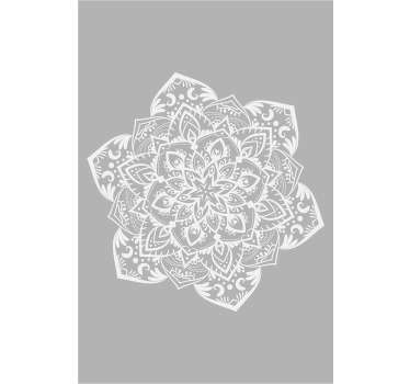 Rollo Fenster Zen graues großes mandala - TenStickers