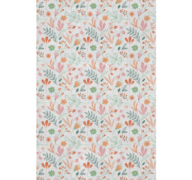 Estore de rolo flores e plantas conceito de oásis botânico - TenStickers