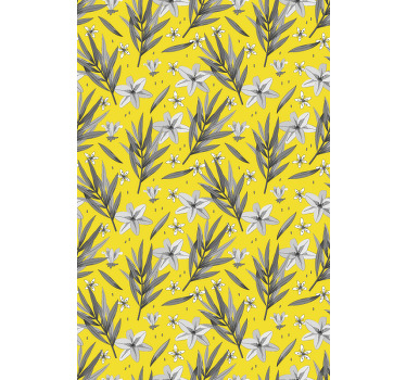 Cortina roller flores motivo botánico floral - TenVinilo