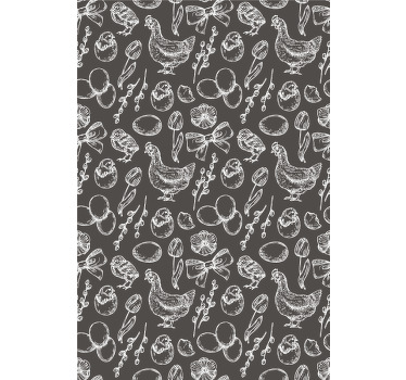 Persiana enrollable animales encantadores patrones de pollo - TenVinilo