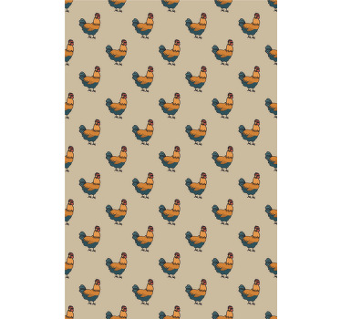 Persiana enrollable animales patrón de gallo encantador - TenVinilo