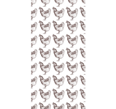 Rolo zavjese životinje šarmantan pileći uzorak - TenStickers