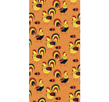 Rolo zavjese životinje šareni uzorak pijetlova - TenStickers