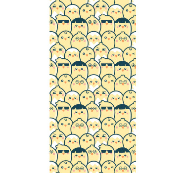 Rolo zavjese životinje slatka ženska lica - TenStickers