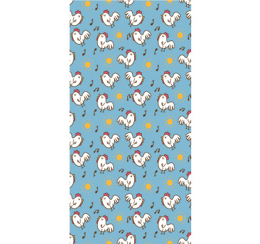 Rolo zavjese životinje uzorak piletine i sunca - TenStickers