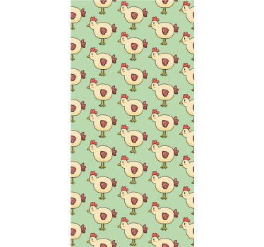 Persiana enrollable animales delicioso motivo de pollo - TenVinilo