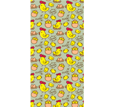 Rolo zavjese životinje šarmantan uzorak pilića - TenStickers