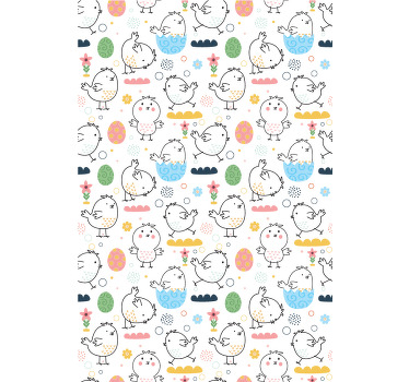 Estor animales Patrón de dibujos animados de pollo bebé - TenVinilo