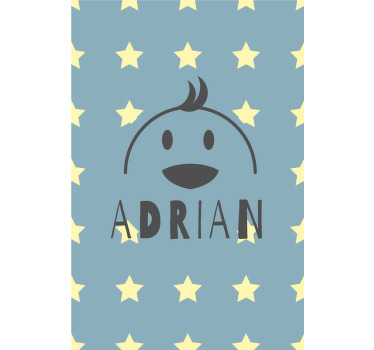 Starry chicken with name children room roller blind - TenStickers
