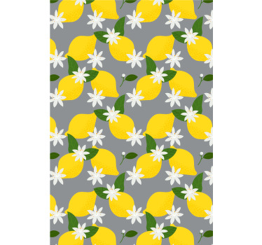 Rollo Fenster Obst zitronen-blumenmuster - TenStickers