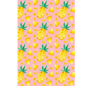 Rollo Fenster Obst ananas muster freude - TenStickers