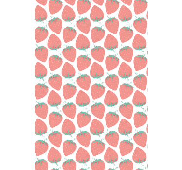 Rollo mit Obst und Gemüse Nahtloses erdbeermuster pastell - TenStickers