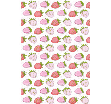Estor frutas Fresas rosas y rojas sin costura - TenVinilo
