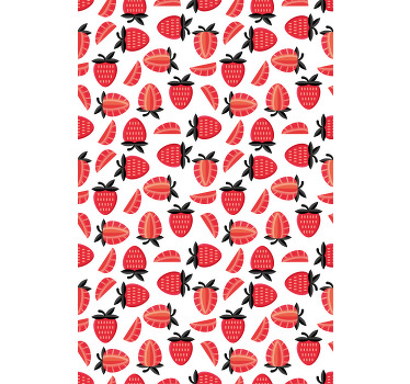 Strawberry Slice Pattern blind fruit - TenStickers
