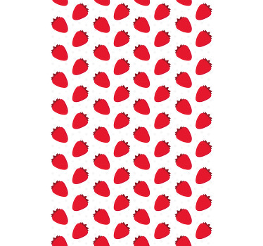 κόκκινη φράουλα λευκή φρούτα και λαχανικά ρολά που - TenStickers