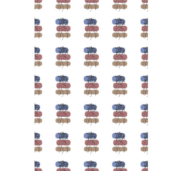 Cortina roller floral diseño geométrico de mujer. - TenVinilo