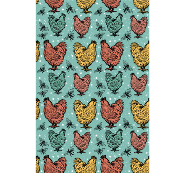 Rolo zavjese životinje šareni uzorak pijetla - TenStickers