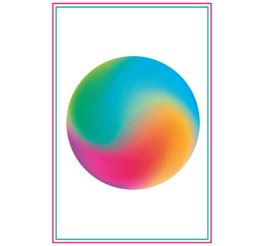 Rollo Fenster Originell abstrakte bunte kugel - TenStickers