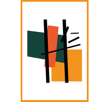 Stores avec des dessins Carrés et rectangles art abstrait - TenStickers