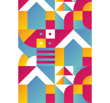 Pintura cega geométrica multicolorida - TenStickers