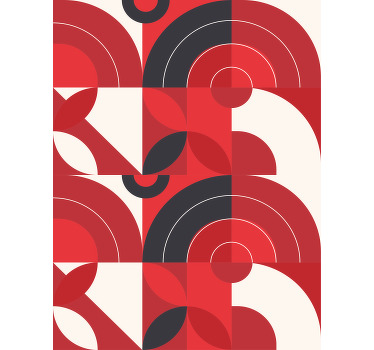 Geometric Red Circles modern blind - TenStickers