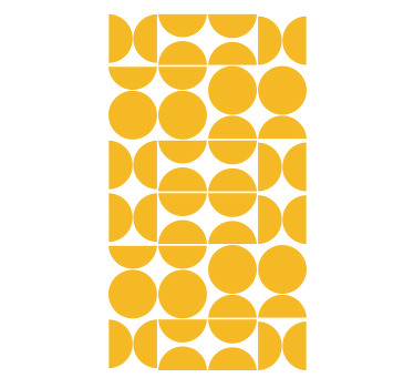 Overlapping Yellow Cercles modern blind - TenStickers