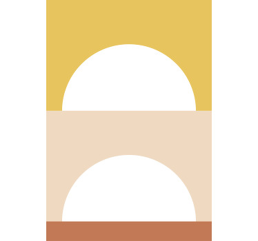 Rising Sun Circles modern blind - TenStickers