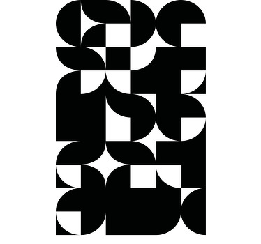 Energieke geometrische arrangementen moderne raambekleding - TenStickers