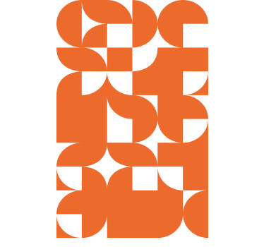 Store original  à motifs orange et blanc - TenStickers