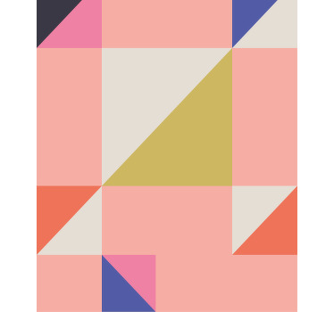 Rollo Fenster rustikal geometrische farbblöcke - TenStickers