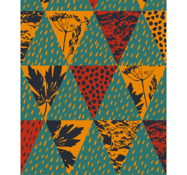 Store enrouleur moderne motif floral géométrique - TenStickers