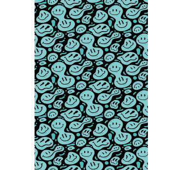 Lachende blob patronen rolgordijn grappig - TenStickers