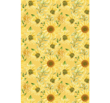 Sunflower garden pattern blind flowers and plants - TenStickers