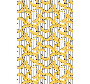 Estor frutas Patrón de plátano en estilo doodle - TenVinilo