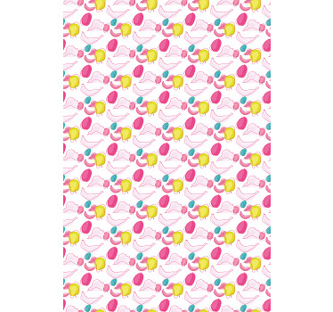 Cortina geométrica colorida de frutas e vegetais - TenStickers