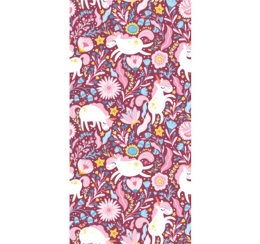 Kind Rollos Schönes einhorn-tiermuster-design - TenStickers