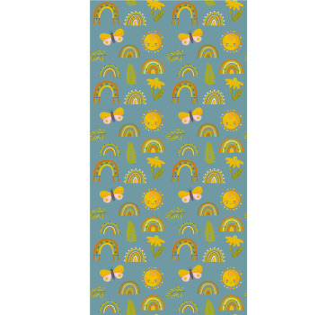 Estores de rolo de árvores design de arco-íris ensolarado - TenStickers