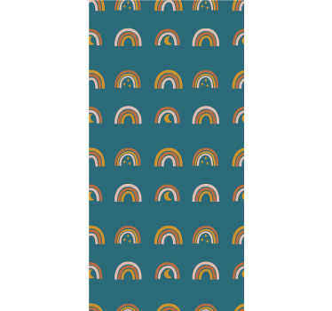 Rainbows and stars children room roller blind - TenStickers