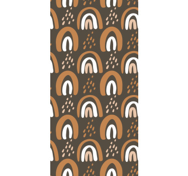 Painted earthy rainbows children room roller blind - TenStickers