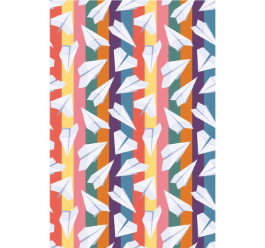 Papieren vliegtuigjes vlucht rolgordijn grappig - TenStickers