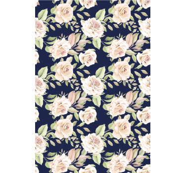 Estore de rolo flores e plantas padrão floral de rosas - TenStickers