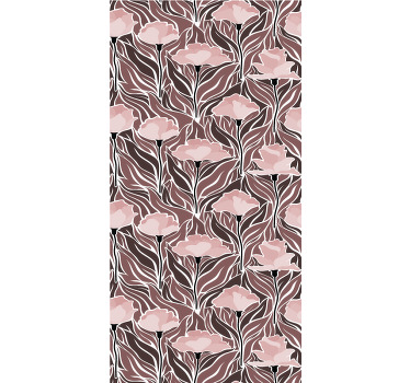 Eleganta beige mönster Rullgardin blommig - Tenstickers