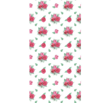 Rollo Fenster Blumen und Pflanzen rosen mit blättern - TenStickers