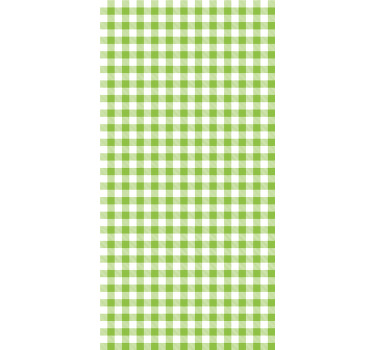 Estore de rolo para cozinha padrão xadrez verde - TenStickers