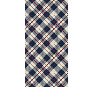 Geruite stof moderne raambekleding - TenStickers