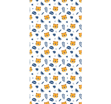 Baby tiger faces nursery roller blind - TenStickers