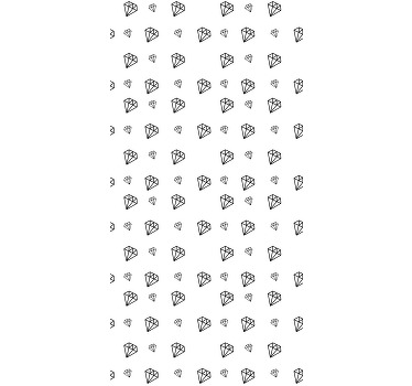 Store enrouleur original diamants noirs et blancs - TenStickers